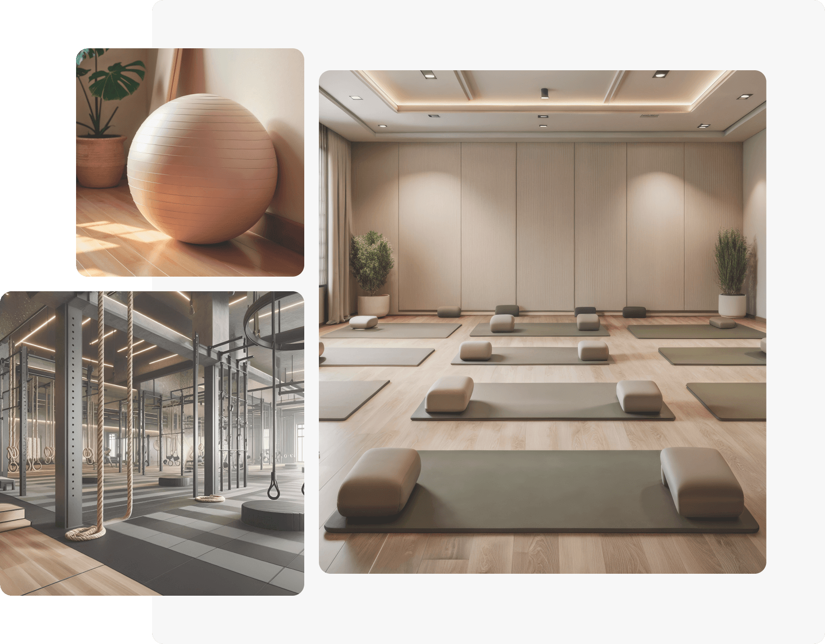 Application mobile montrant la flexibilité des réservations et la gestion des séances